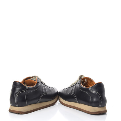 Hermes Calfskin Womens Quick Sneakers 37 Black 6 of 10