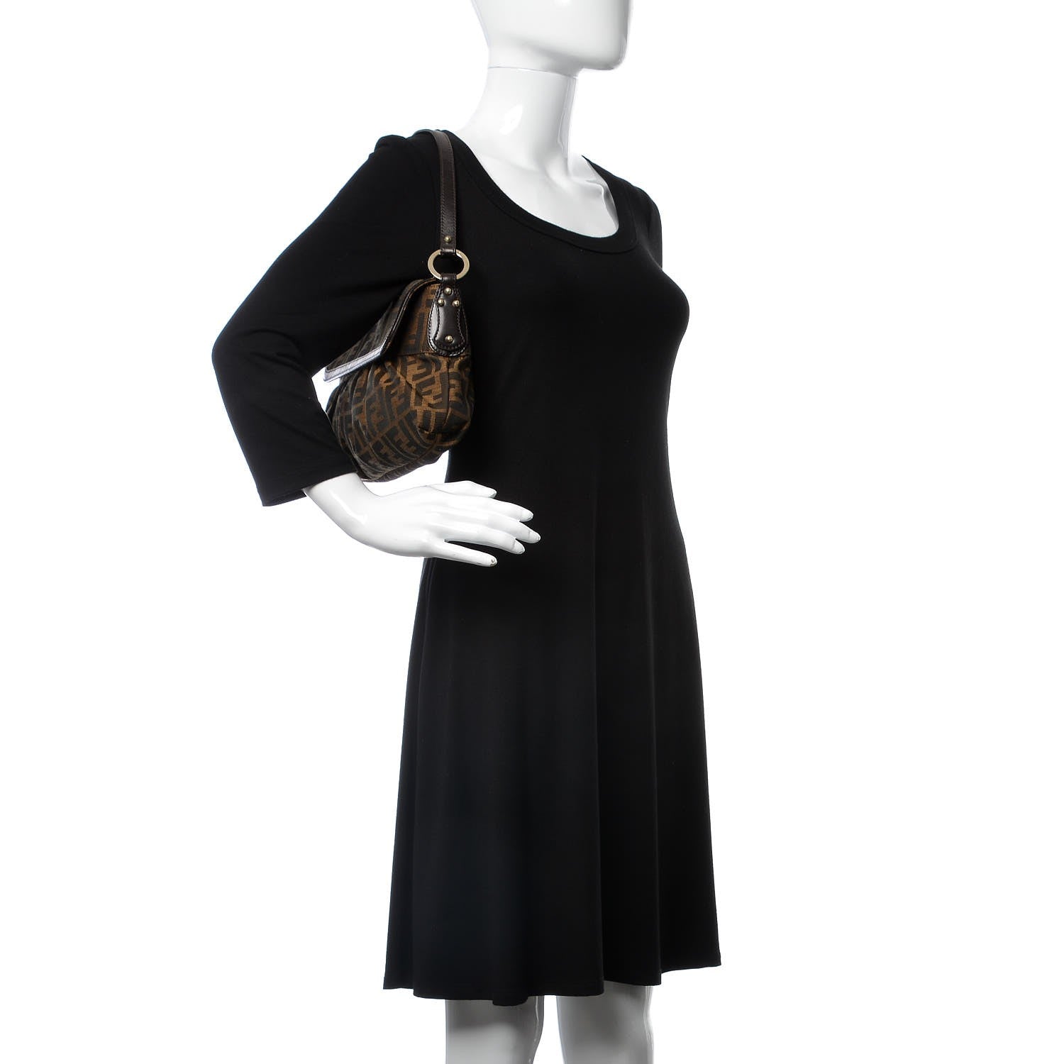 Fendi Zucca Small Chef Shoulder Bag Tobacco 2 of 7