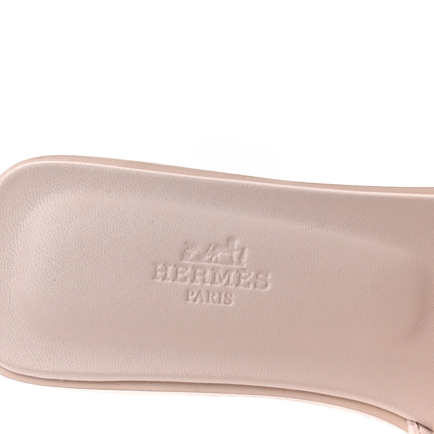 Hermes Box Calfskin Oran Sandals 37.5 Rose Pale 7 of 8