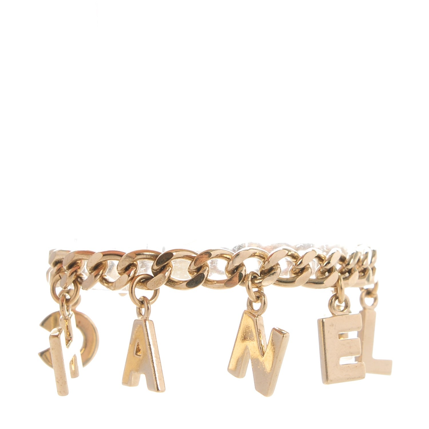 Chanel CC Logo Charms Bracelet Gold 3 of 6
