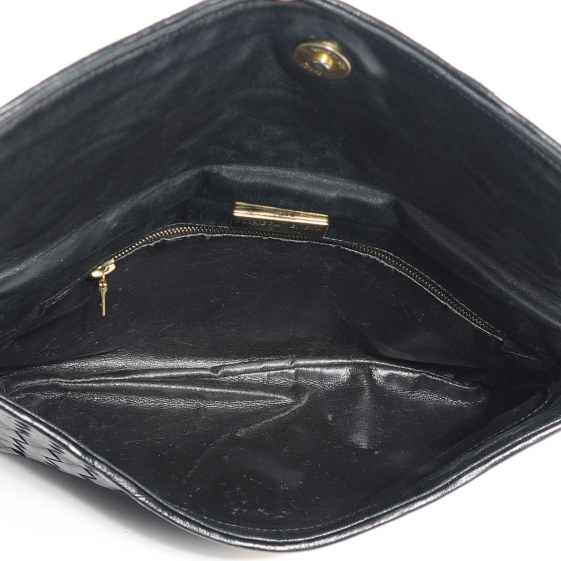 Bottega Veneta Vintage Woven Shoulder Bag Black 5 of 6