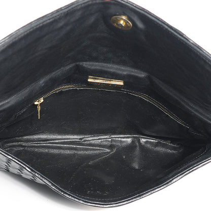 Bottega Veneta Vintage Woven Shoulder Bag Black 5 of 6