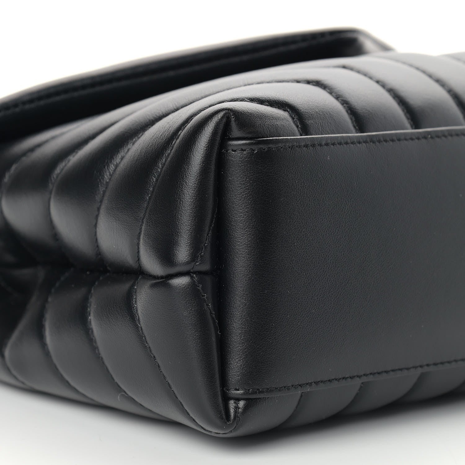 Saint Laurent Calfskin Y Quilted Monogram Small Loulou Chain Satchel Black 8 of 13