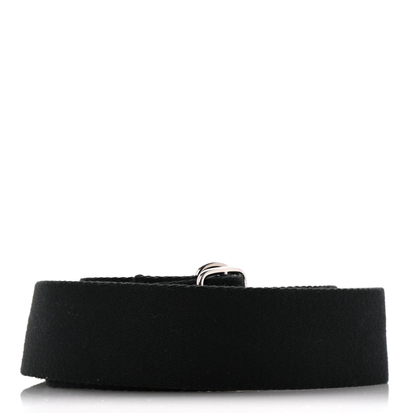 Canvas Calfskin Adjustable Shoulder Strap Black