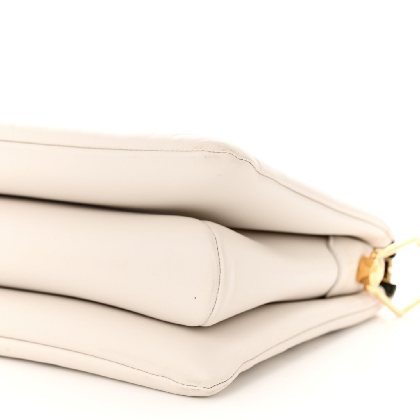 Lambskin Embossed Monogram Coussin PM Cream