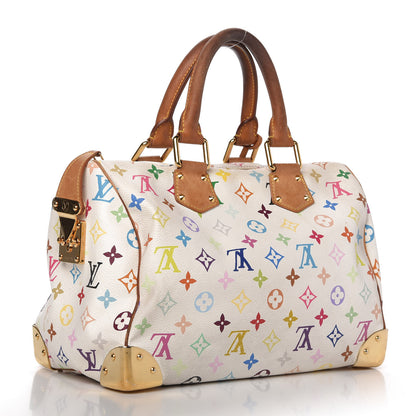 Louis Vuitton Monogram Multicolor Speedy 30 White 3 of 10