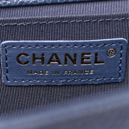 Chanel Caviar Quilted Medium Boy Flap Navy 6 of 10