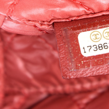 Chanel Lambskin Quilted Flap Cosmetic Case Red 6 of 9