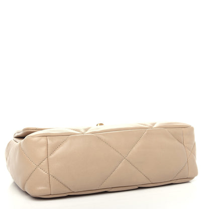 Chanel Lambskin Quilted Medium Chanel 19 Flap Dark Beige 4 of 10