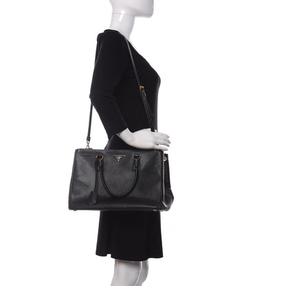 Prada Saffiano Large Galleria Double Zip Tote Black 2 of 9