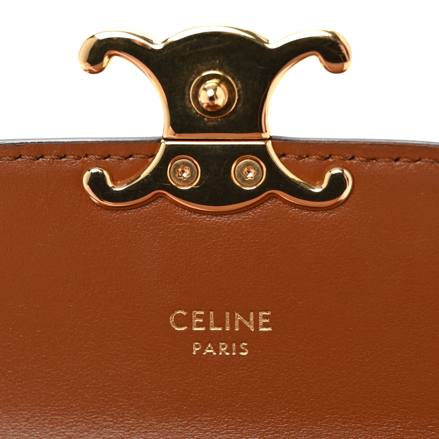 Canvas Leopard Small Triomphe Wallet Tan