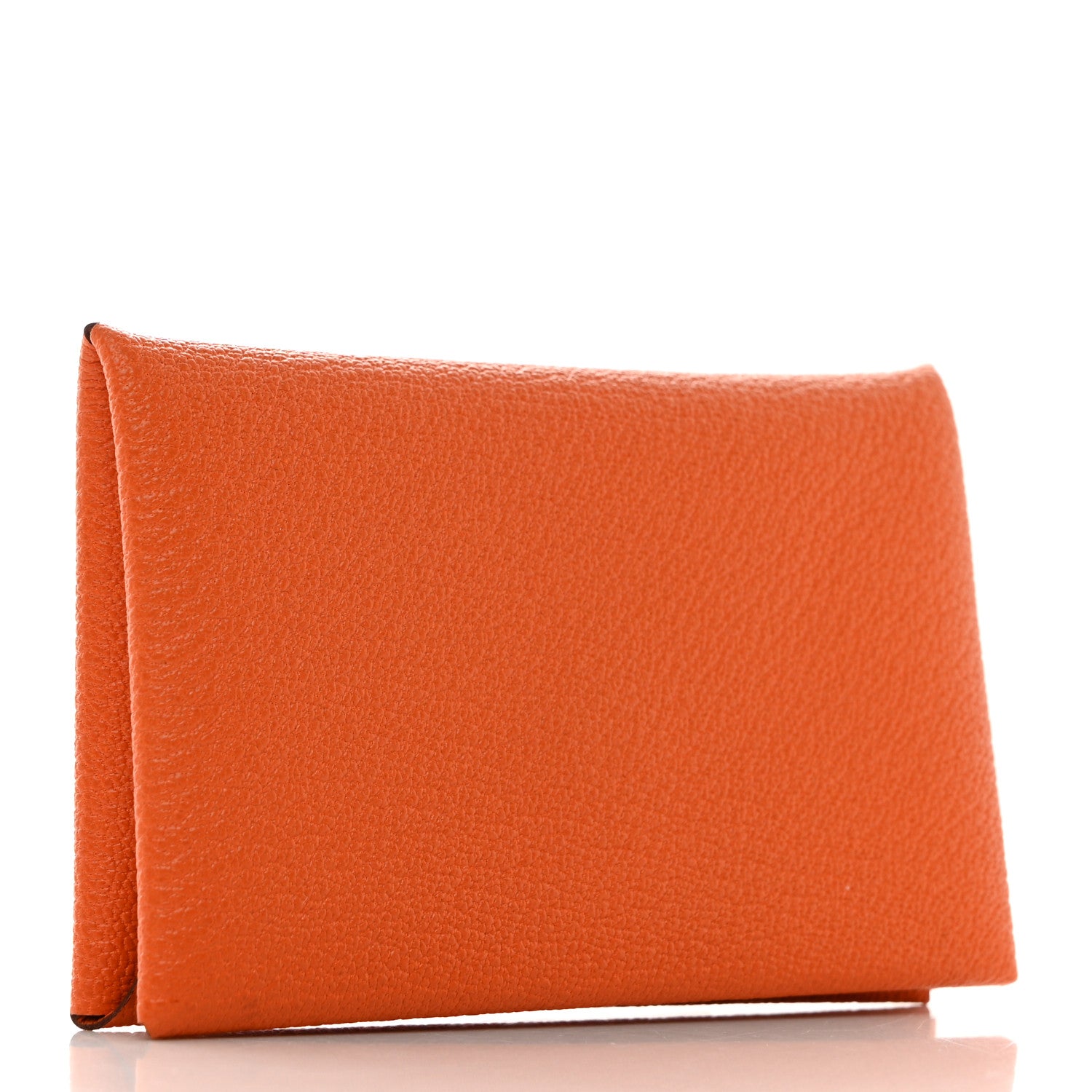 Hermes Chevre Calvi Card Case Orange 3 of 8
