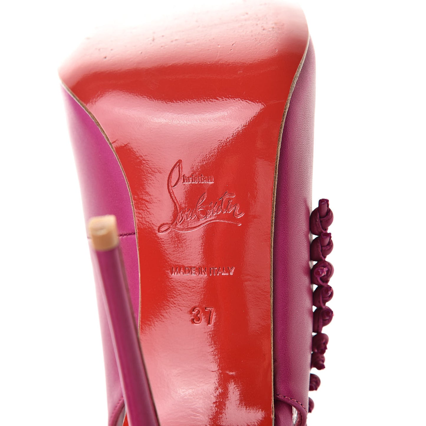 Calf VIP Mille Cordes 100 Pumps 37 Cranberry