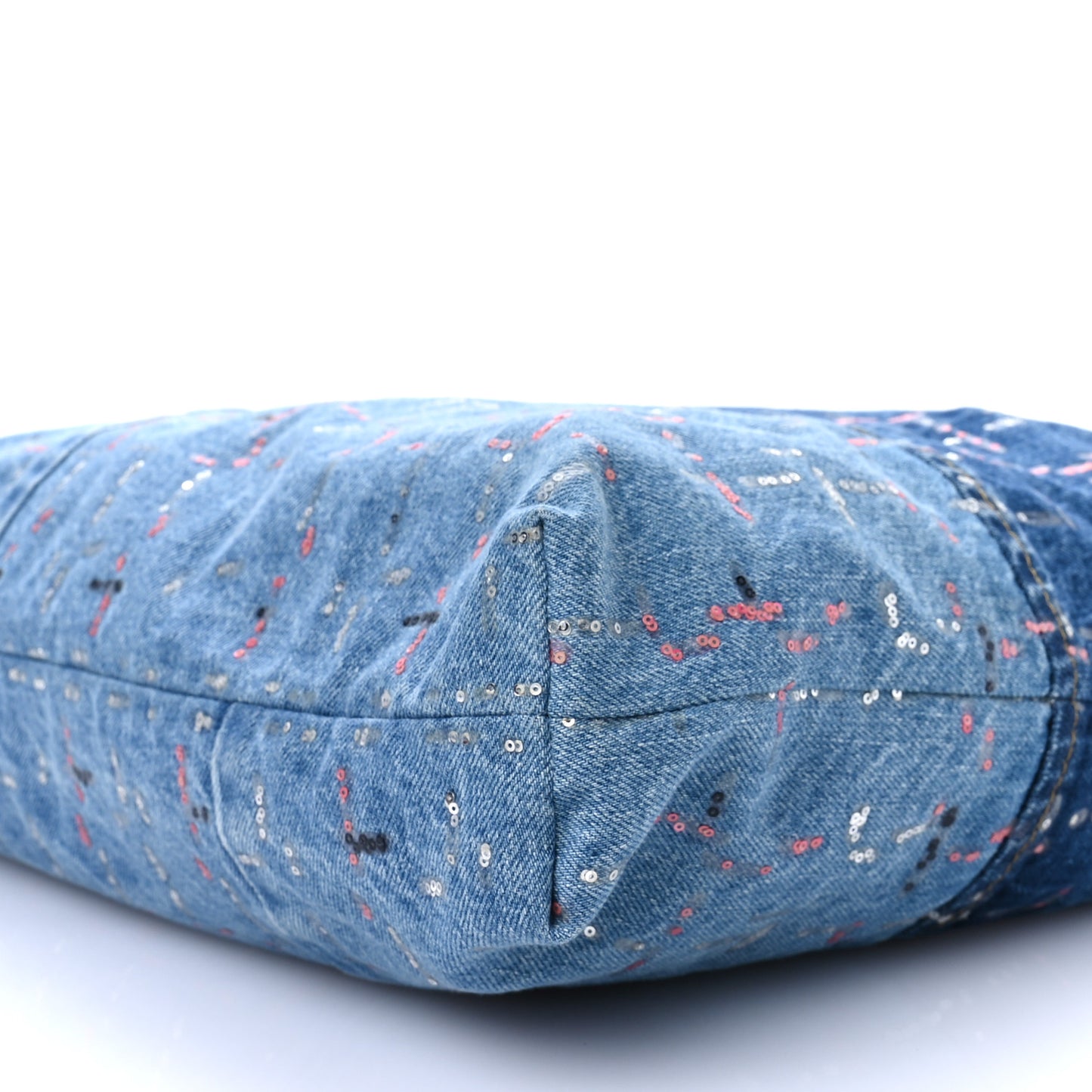 Denim Sequin Chanel 22 Blue