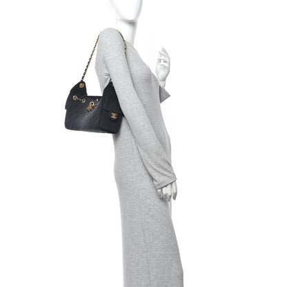 Chanel Washed Denim Quilted Mini Chanel 25 Handbag Black 2 of 10