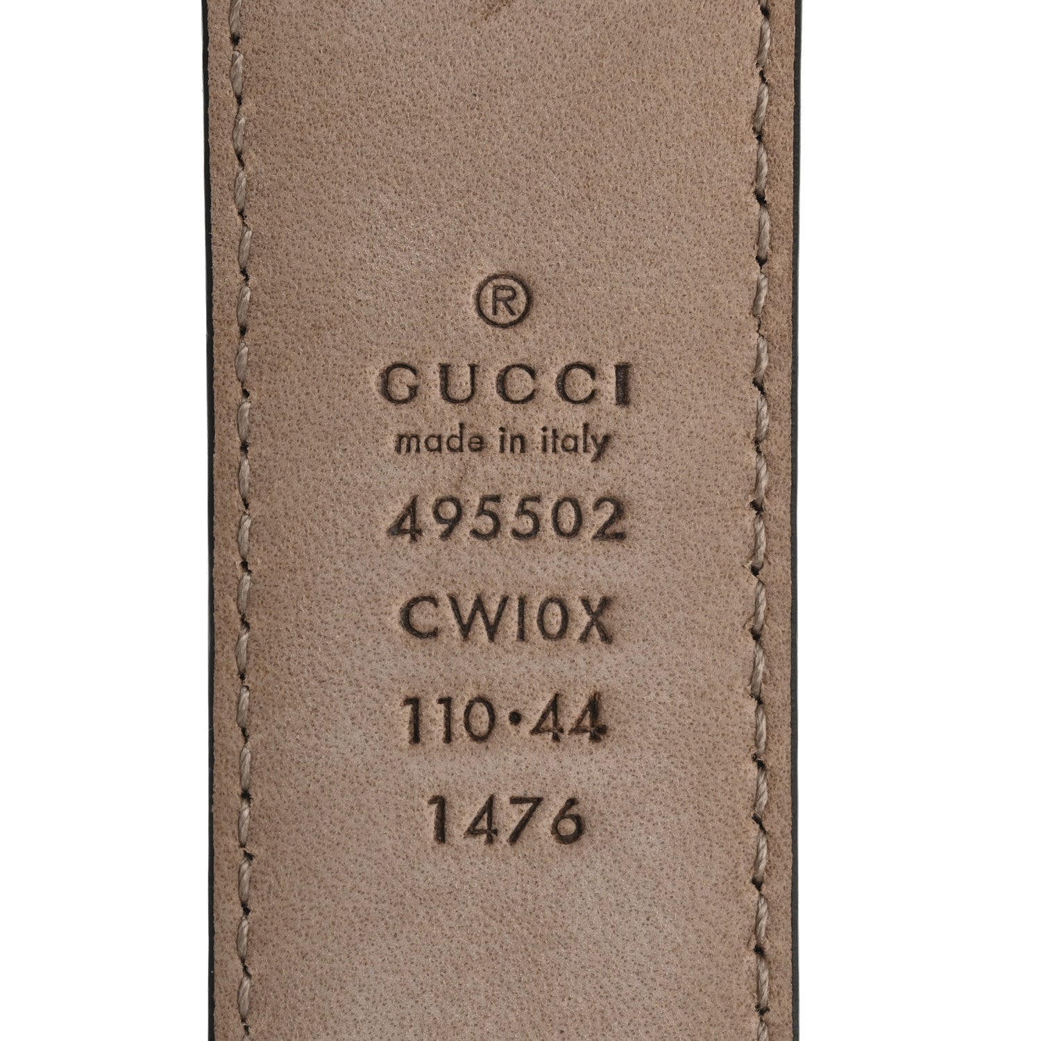 Gucci Textured Dollar Calfskin 30mm Belt 110 44 Black 5 of 6