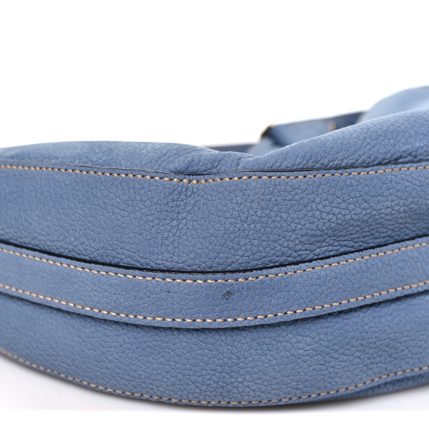 Nubuck Small Arque Shoulder Bag Aviation Blue