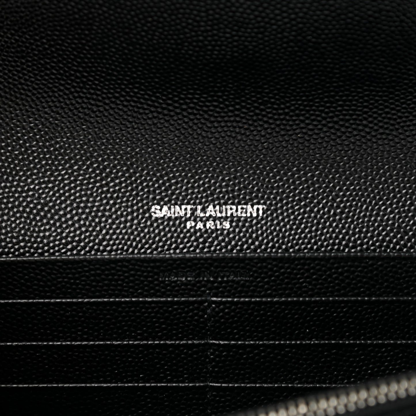 Grain De Poudre Matelasse Chevron Monogram Flap Wallet Black