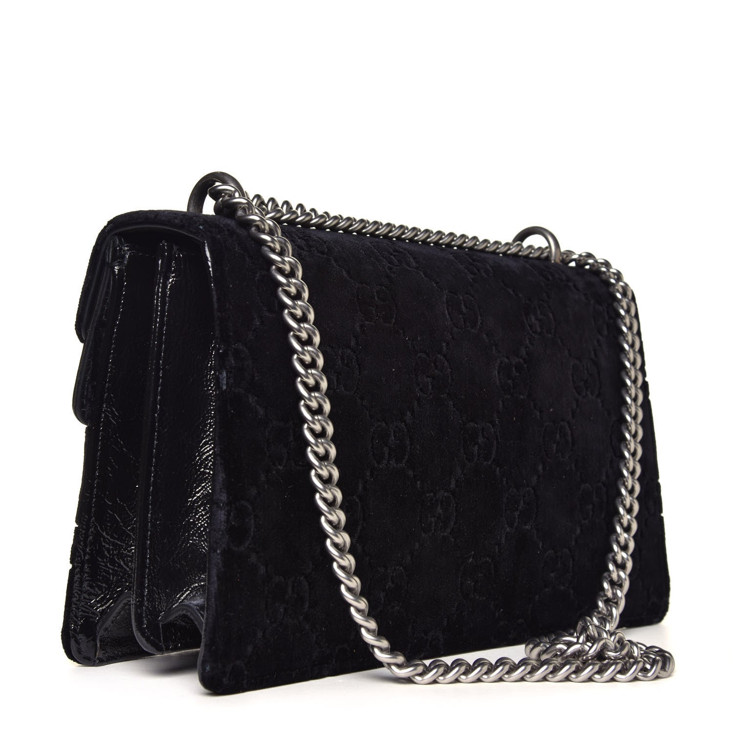 Gucci Velvet GG Monogram Small Dionysus Shoulder Bag Blue Black 5 of 8