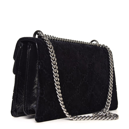 Gucci Velvet GG Monogram Small Dionysus Shoulder Bag Blue Black 5 of 8
