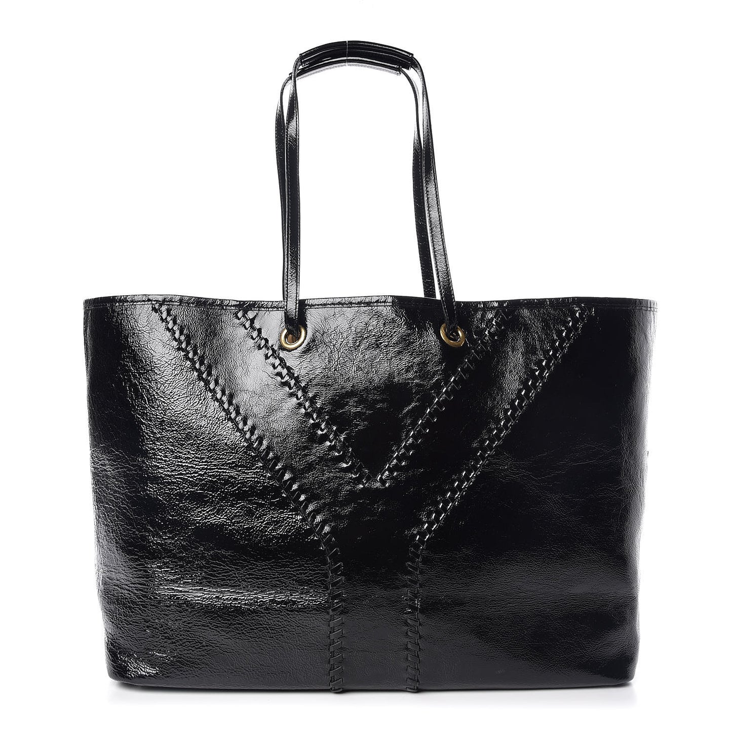 Patent Large Neo Double Reversible Tote Black