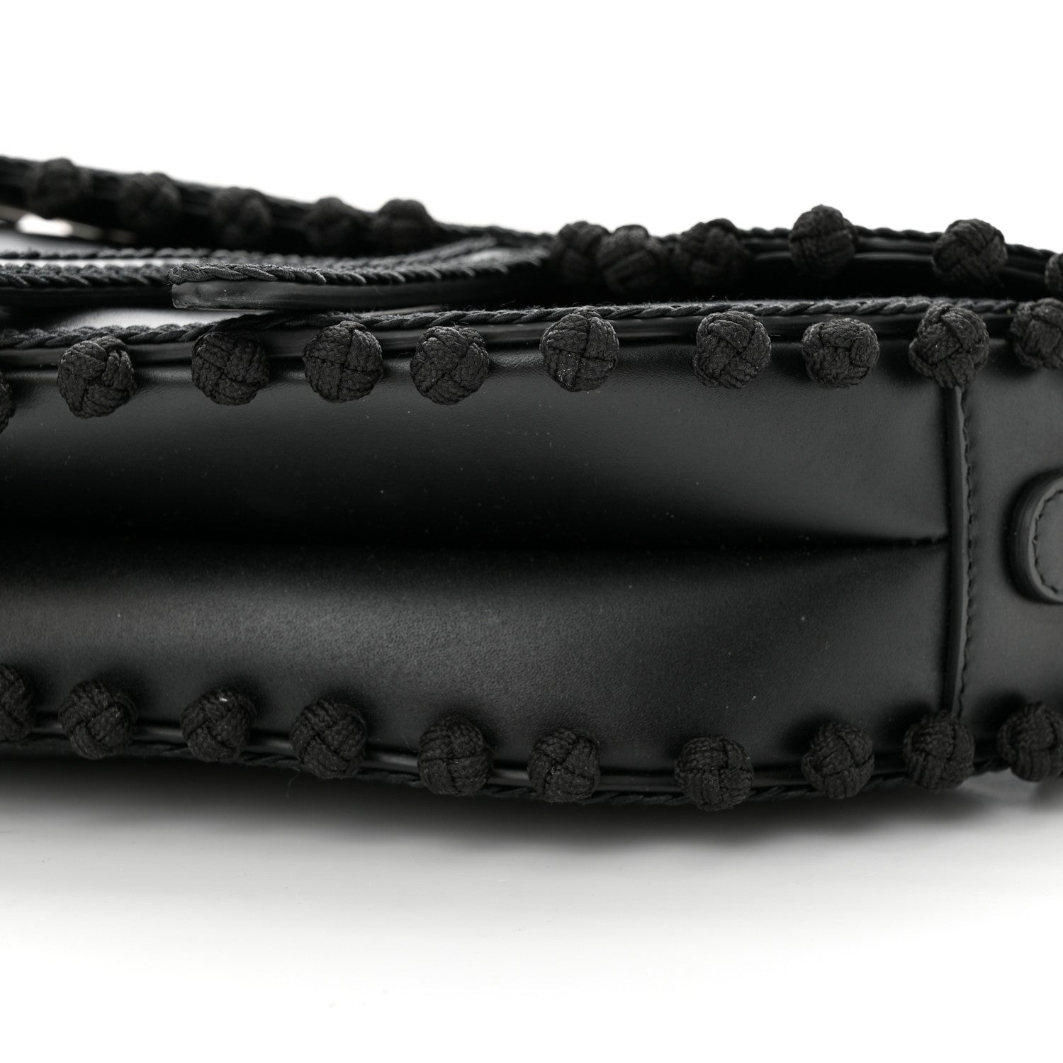 Christian Dior Calfskin Pom Pom Saddle Bag Black 10 of 10
