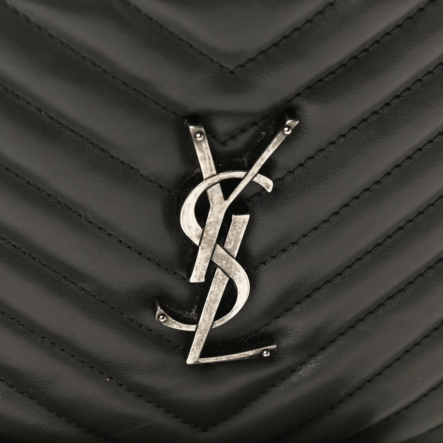 Saint Laurent Calfskin Matelasse Monogram Lou Camera Bag Sea Pebble 15 of 18