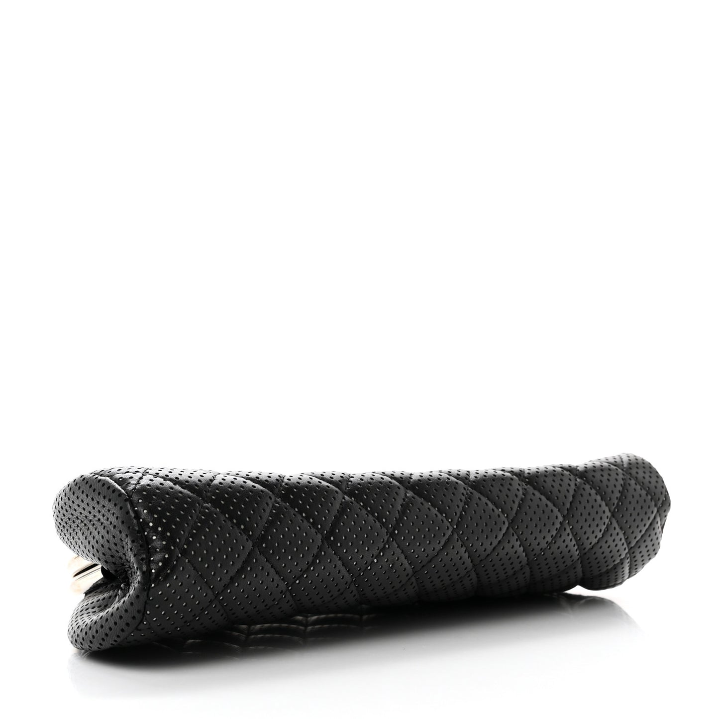 Lambskin Perforated Timeless Clutch Black