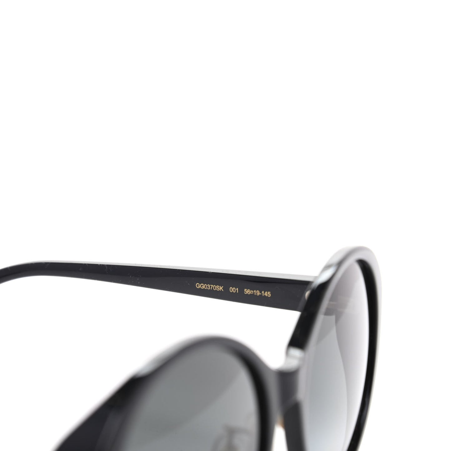 Acetate Round Sunglasses GG0370 Black