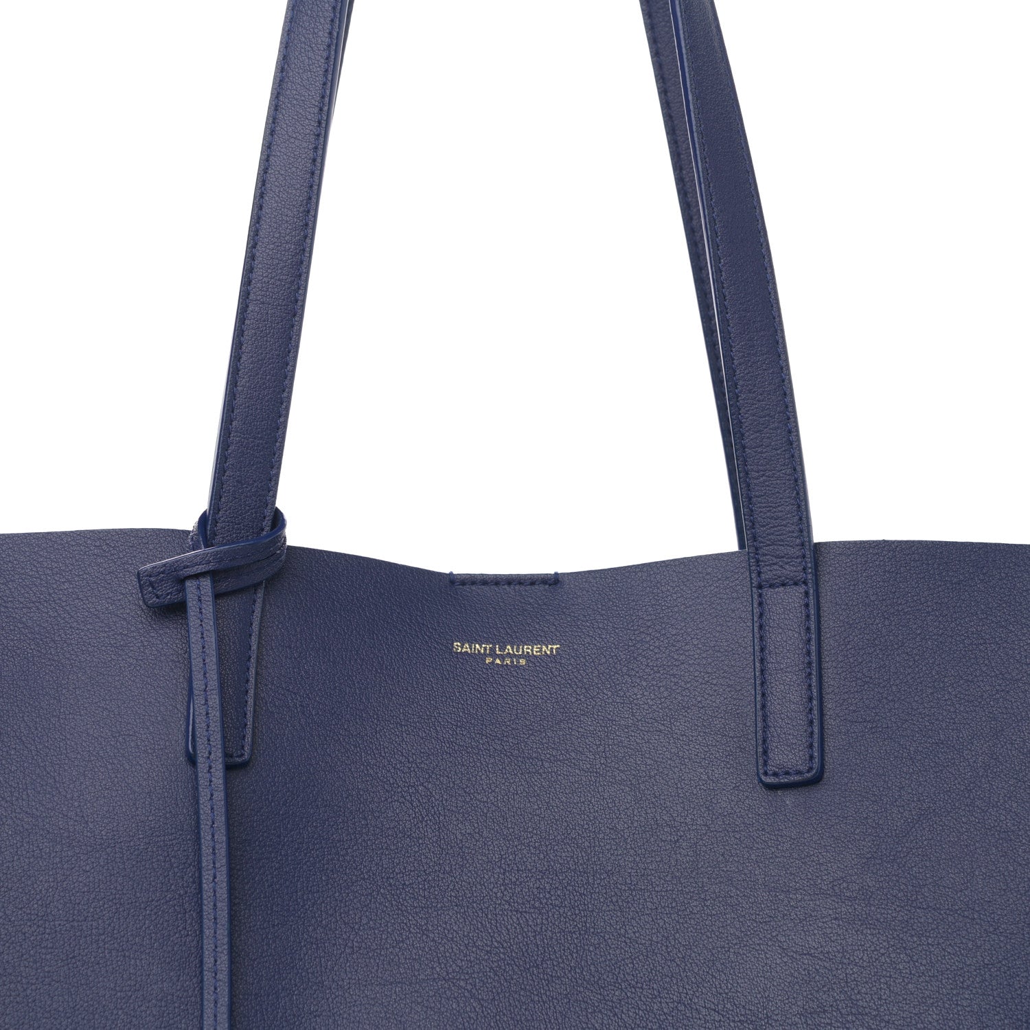 Saint Laurent Calfskin Large Shopping Tote Saphir 10 of 12
