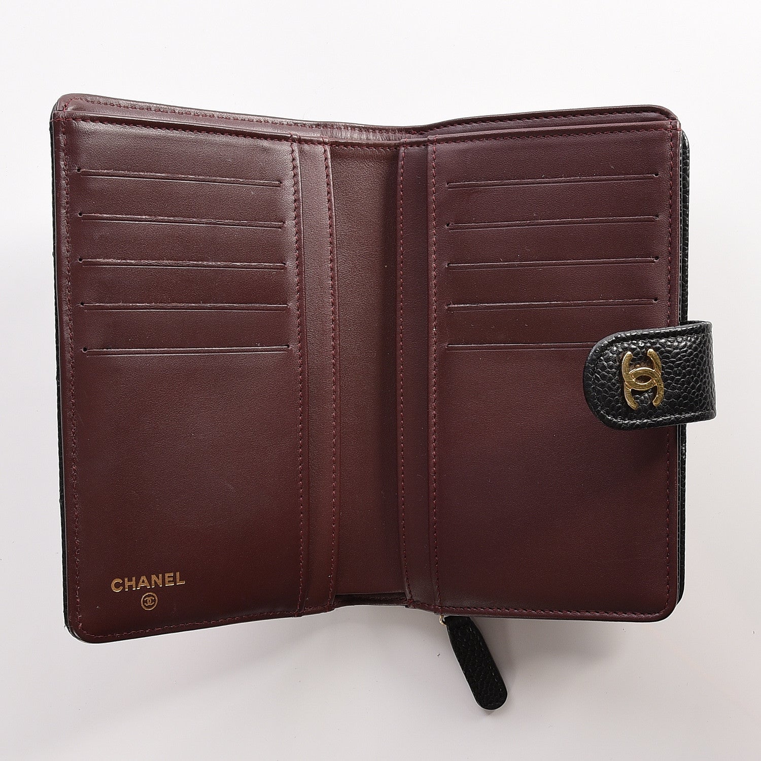 Chanel Caviar Quilted Zipped Pocket Wallet Black 4 of 12