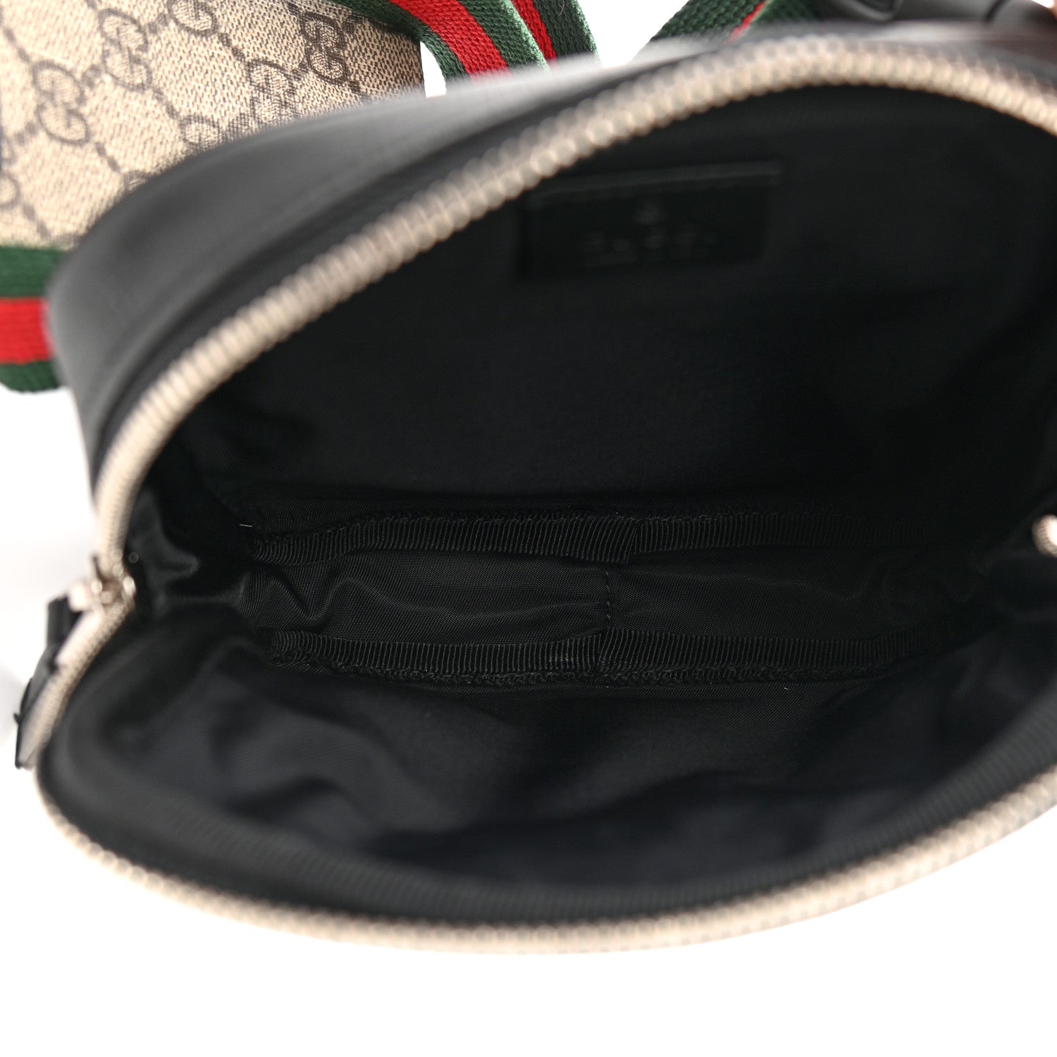 Gucci GG Supreme Monogram Web Belt Bag Black 6 of 18