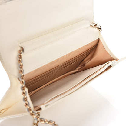 Chanel Caviar Timeless CC Wallet on Chain WOC White 5 of 9