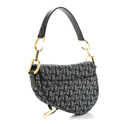 Christian Dior Monogram Saddle Bag Blue 2 of 9
