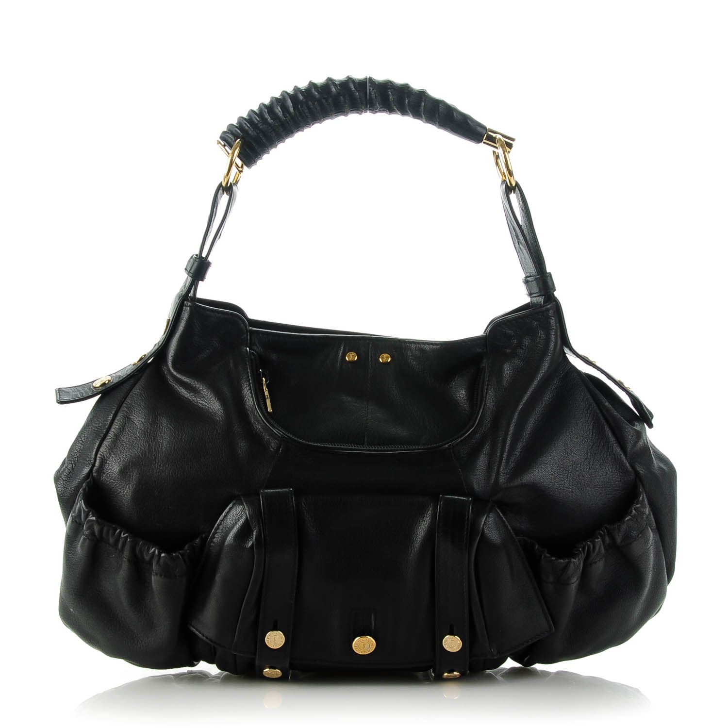 Saint Laurent Chevre Large Mala Mala Horn Bag Black 1 of 7