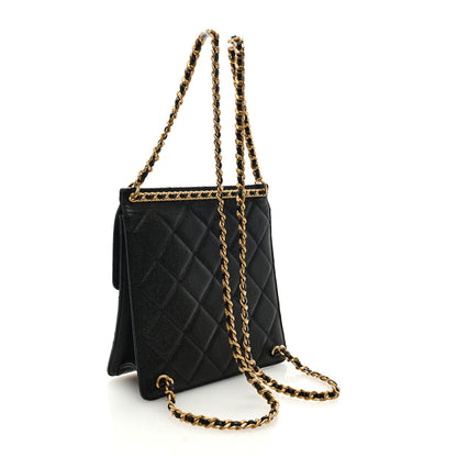 Chanel Caviar Quilted Chain Backpack Black 3 of 9