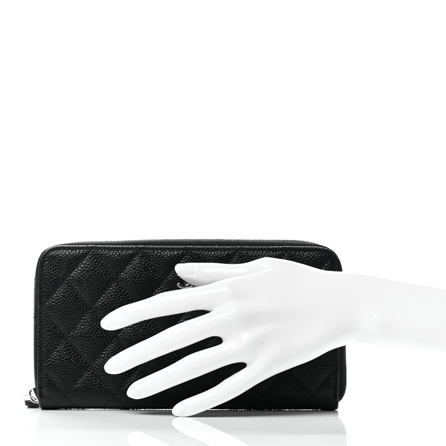 Chanel Caviar Quilted Large Gusset Zip Around Wallet Black 2 of 9