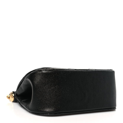 Chanel Caviar Quilted  Mini Flap Clutch With Chain Black 4 of 12