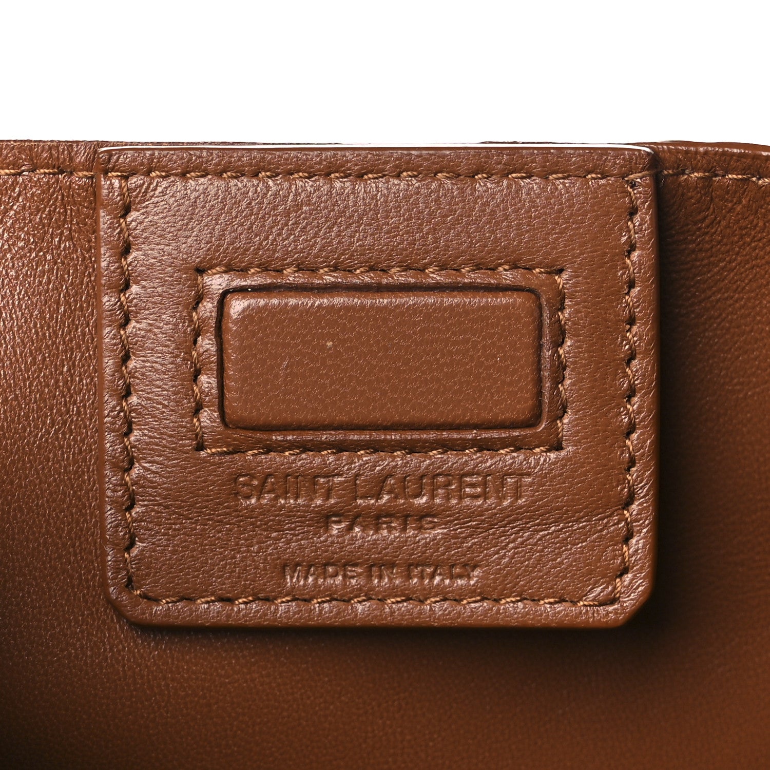 Saint Laurent Calfskin Monogram Deli Paper Bag Vintage Beige 6 of 10