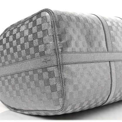 Louis Vuitton Damier Glitter Keepall Bandouliere 50 Silver 7 of 9