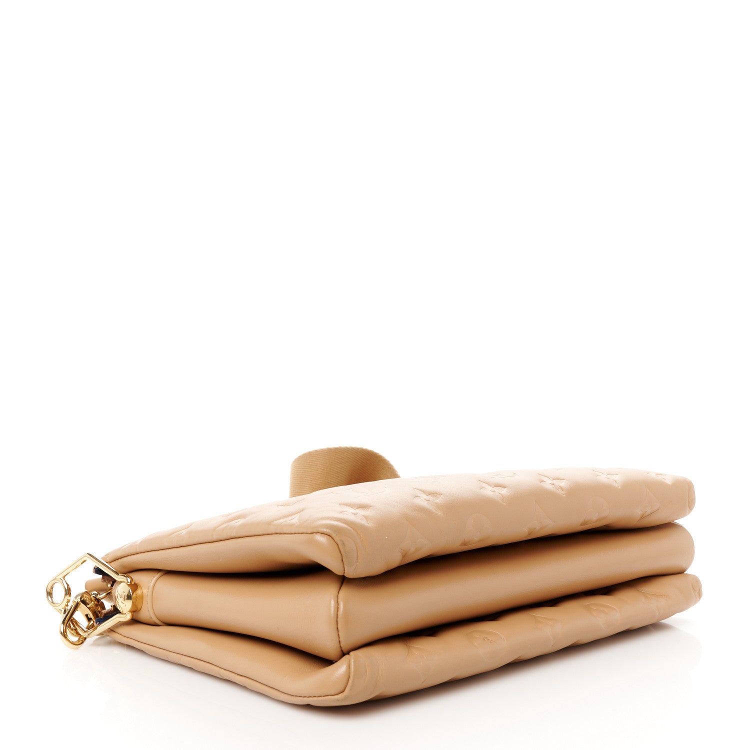 Louis Vuitton Lambskin Embossed Monogram Coussin PM Camel 4 of 11