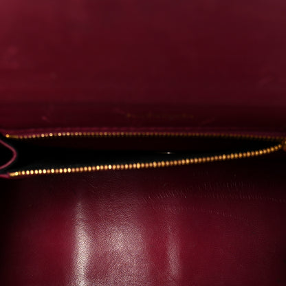 Balenciaga Shiny Calfskin Crocodile Embossed Small Hourglass Top Handle Bag Raspberry 5 of 12