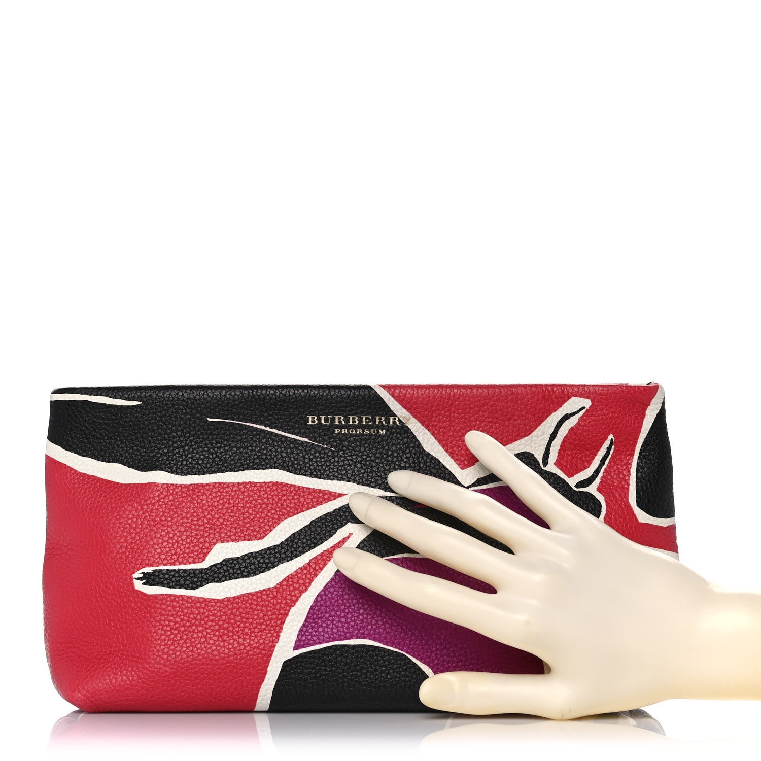Burberry Prorsum Grained Calfskin Print Pouch Multicolor 2 of 13