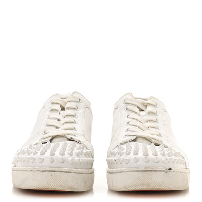 Christian Louboutin Calfskin Mens Louis Junior Spikes Flat Sneakers 43 White 3 of 9