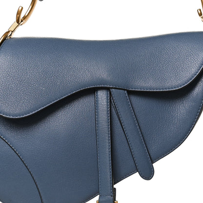 Christian Dior Calfskin Saddle Bag Sky Blue 8 of 11
