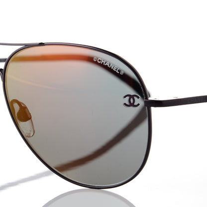 Chanel Aviator CC Sunglasses 4189-T-Q Black 7 of 10