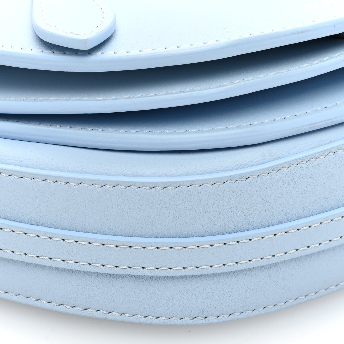 Smooth Calfskin Mini Double Olympia Pale Blue