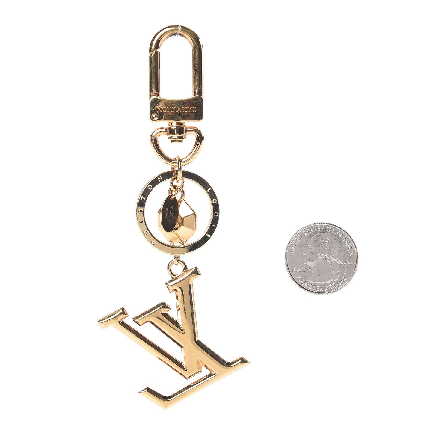 LV Facettes Bag Charm Key Holder Gold
