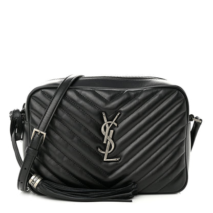 Saint Laurent Calfskin Matelasse Monogram Lou Camera Bag Black 1 of 11