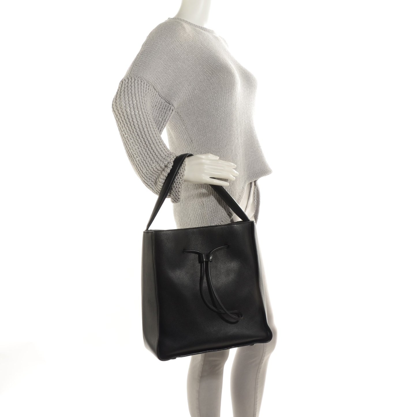 3.1 Smooth Calfskin Large Soleil Bucket Bag Black